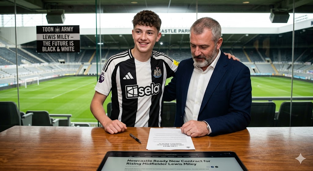 Newcastle Ready New Contract for Rising Midfielder Lewis Miley