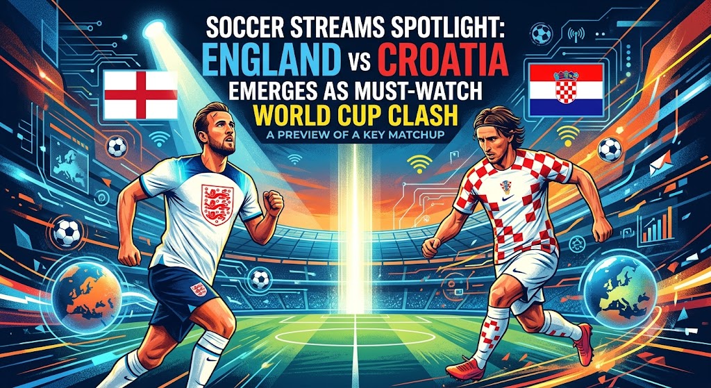 Soccer Streams Spotlight: England vs Croatia Emerges as Must-Watch World Cup Clash