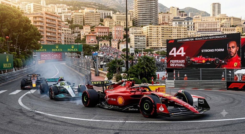 Lewis Hamilton Continues Ferrari Revival With Strong Monaco Performance