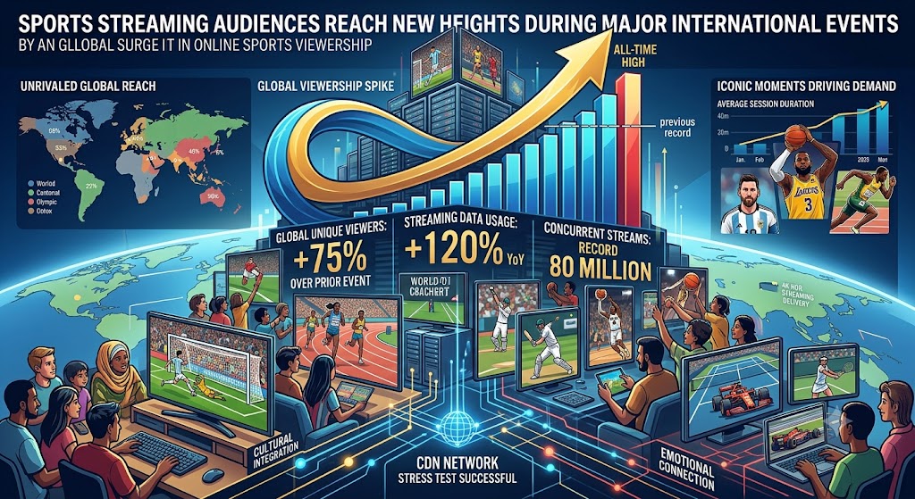 Sports Streaming Audiences Reach New Heights During Major International Events